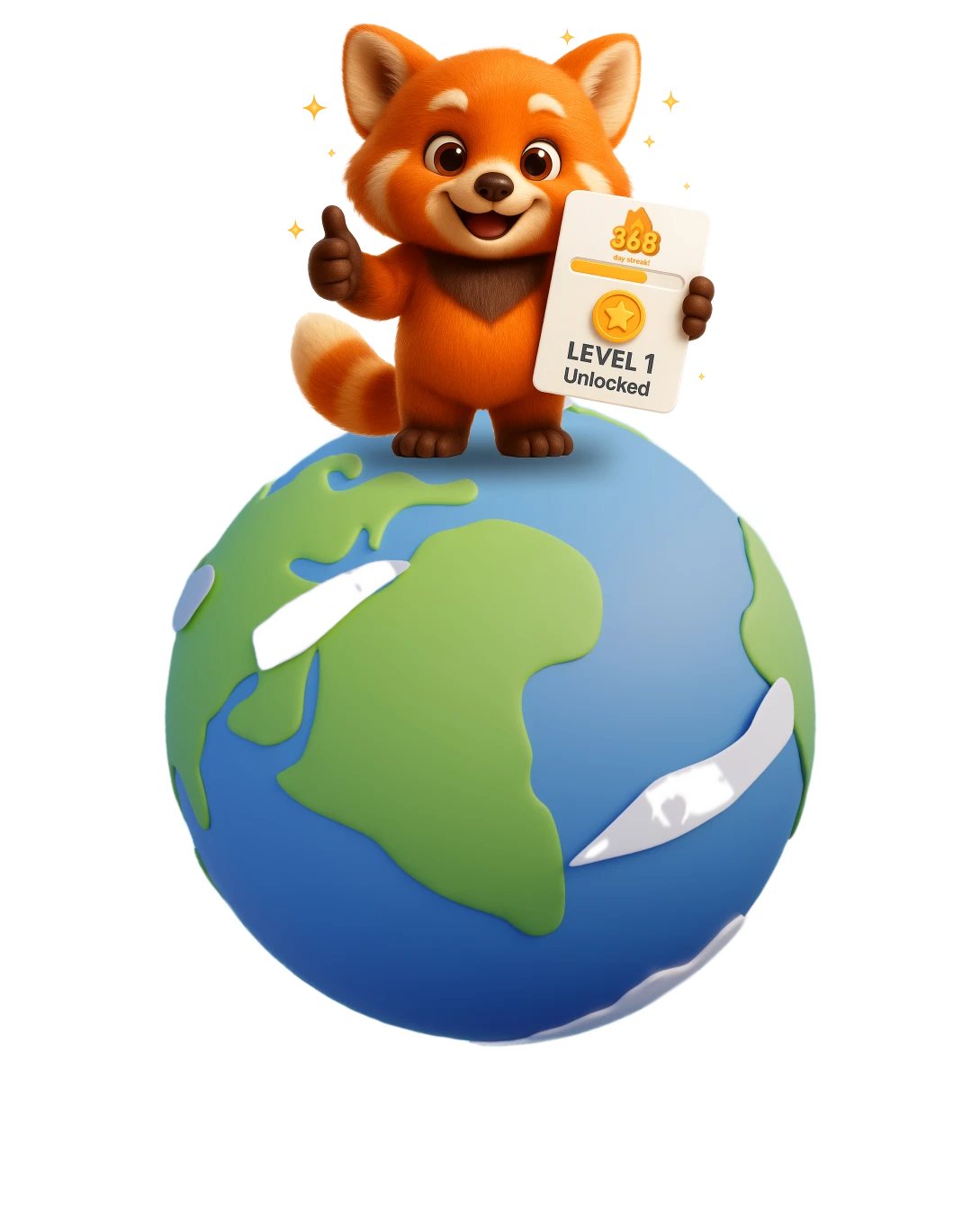 Piplix mascot holding Level 1 badge
